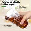 Ziliny 50 Sets Clear Plastic Cups with Lids and Straws, Disposable Iced Coffee Cups Drinking PET for Cold Drinks, Juice, Smoothie, Coffee Shops, Party, Christmas (18 oz,Clear) view 4