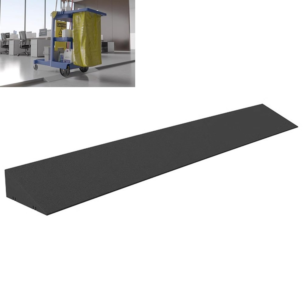 WXXSHGDW Threshold Ramps for Doorways, Door Ramps for Wheelchairs, 0.4-4.3 In Rise Height Plastic Threshold Ramp, 1300 Lbs Load Capacity, for Doorways, Curb, Sweeper, Power Scooters, Bathroom(Black,99