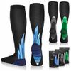 NEWZILL Medical Compression Socks for Women & Men Circulation 20-30 mmHg, Best Support for Running Athletic Cycling Nursing Travel Work and Fitness (S/M Ice/Green/Gray 3-Pairs) view 1