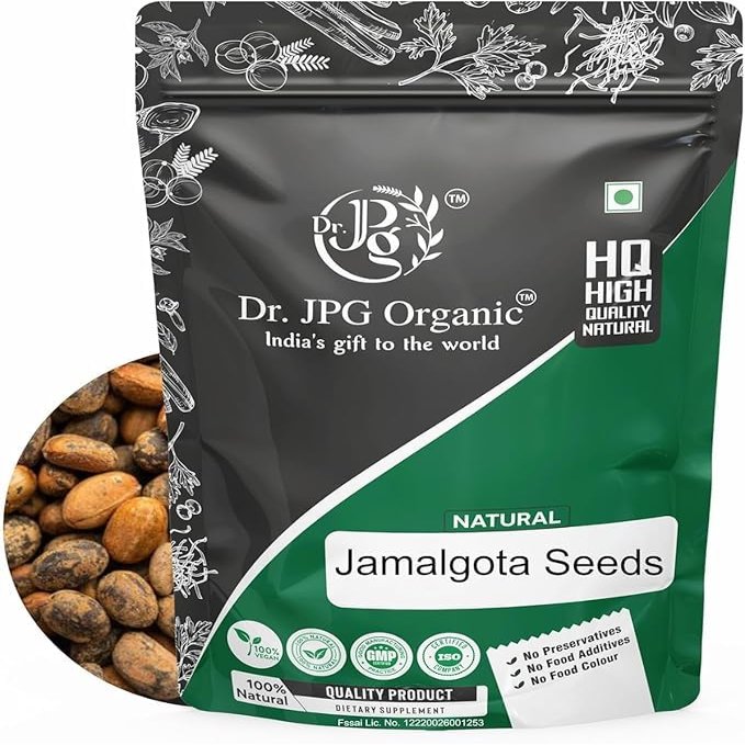 100% Natural Jamalgota Seeds/Jamalgota Beej/Croton Seed/Croton Tiglium Seed (100 G)