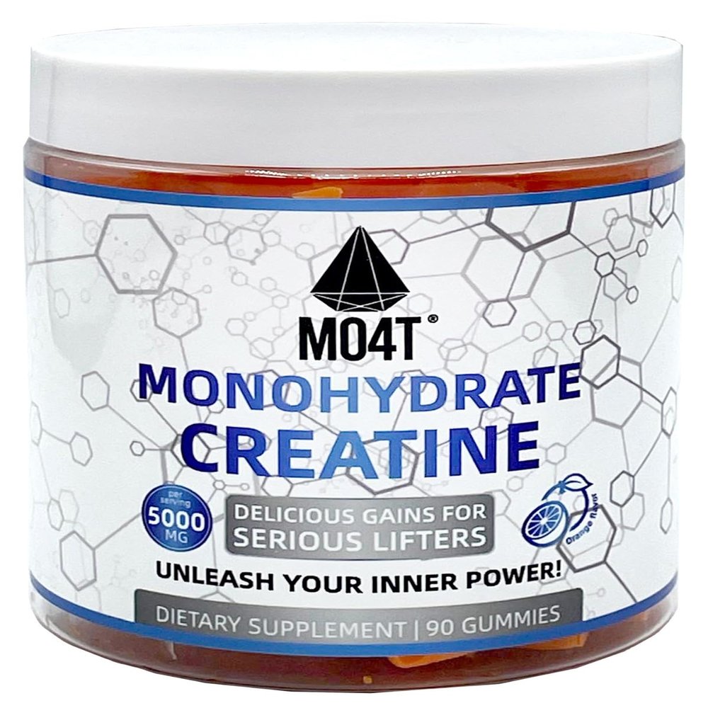 MOMOF4TRANSFORM Creatine Monohydrate Gummies 5000 mg for Men & Women, Sugar Free Creatine Gummies Orange Flavor