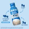 Quest Nutrition Vanilla Protein Shake, 45g Protein, 2g Sugar, 3g Net Carbs, Ready to Drink, Gluten Free, 4 Count view 2