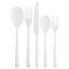 Disposable White Plastic Flatware Set 5-in-1 - Elegant, Durable, and Lightweight Cutlery for Parties, Weddings, and Special Occasions - Premium Quality, Hassle-Free Cleanup (480) view 1