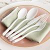 Disposable White Plastic Flatware Set 5-in-1 - Elegant, Durable, and Lightweight Cutlery for Parties, Weddings, and Special Occasions - Premium Quality, Hassle-Free Cleanup (480) view 2
