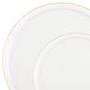 EcoQuality 8 inch Salad Plates and 10 inch Dinner Plates with Gold Rim Disposable, Elegant, Disposable, Versatile Plates for Everyday Use, and Special Occasions Stylish Tableware (20) view 2