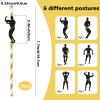 36 Pcs Bachelorette Straws, Funny Male Dancer Drinking Straws for Bachelorette Party, Bridal Shower Party, Party Favors Decorations Supplies (Gold) view 2