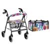 Luarisgur Walker Seat Covers for Ladies Boho Flower Rollator Bag Drive Walker Accessories Universal Rollator Walker Seat and Backrest Covers Washable Detachable view 1