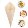HAPINARY 150pcs Delicate Dessert Ice Cones Multi-purpose Food Containers Compact Wooden Ice Cream Cups view 3