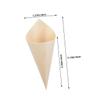 Anneome 150pcs Delicate Wooden Food Cones Disposable Dessert Cups Mini Ice Cream Cups for Wedding Party Outdoor Picnic view 2