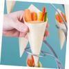 Anneome 150pcs Delicate Wooden Food Cones Disposable Dessert Cups Mini Ice Cream Cups for Wedding Party Outdoor Picnic view 4