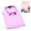 70 Pcs Clear Self Sealing Cellophane Bags 9x12 Inches for Packaging Clothes, Resealable Poly Plastic Shirt Bags for Small Business, Plastic Sleeves for Magazine A4 Letter Size Artwork (2.8Mils) view 1
