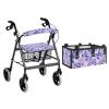 Luarisgur Rollator Walker Seat and Backrest Covers Butterfly Puprle Rollator Bag Under Seat Universal Walkers for Seniors with Seat Gift Covers Large Walker Basket for Folding Walker view 1