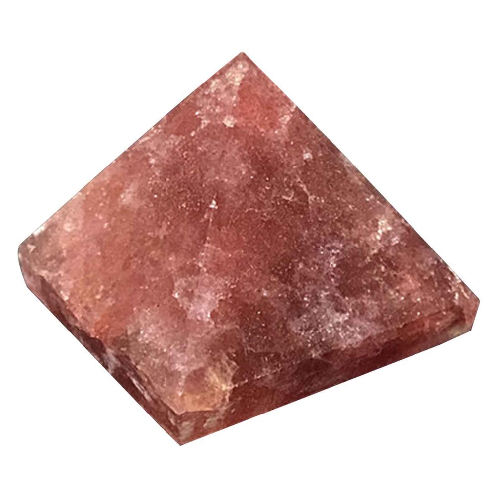 10PCS Strawberry Crystal Pyramid Great Pyramid Figurine of Natural Stone Pyramid for Meditation, Reiki, Chakra Balancing and Crystal Pyramids Grid,1.18in(3cm)