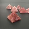 10PCS Strawberry Crystal Pyramid Great Pyramid Figurine of Natural Stone Pyramid for Meditation, Reiki, Chakra Balancing and Crystal Pyramids Grid,1.18in(3cm) view 2