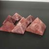 10PCS Strawberry Crystal Pyramid Great Pyramid Figurine of Natural Stone Pyramid for Meditation, Reiki, Chakra Balancing and Crystal Pyramids Grid,1.18in(3cm) view 3