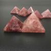 10PCS Strawberry Crystal Pyramid Great Pyramid Figurine of Natural Stone Pyramid for Meditation, Reiki, Chakra Balancing and Crystal Pyramids Grid,1.18in(3cm) view 4