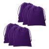 HARFINGTON 20pcs Velvet Gift Bags 3.9" x 4.7" Drawstring Jewelry Pouches Reusable Gift Packaging Storage Bags with Drawstring for Jewelry Bracelet Headphone Bead Gift Candy, Dark Purple view 1
