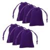 HARFINGTON 20pcs Velvet Gift Bags 2" x 2.8" Drawstring Jewelry Pouches Reusable Gift Packaging Storage Bags with Drawstring for Jewelry Bracelet Headphone Bead Gift Candy, Dark Purple view 1