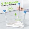 Space-Saving Triangular Shower Chair for Inside Shower, FSA/HSA Eligible 400 lbs Adjustable Shower Stool for Elderly and Disabled, Non-Slip Bathtub Chair with Stable-Bracing, Tool-Free Assembly, White view 4