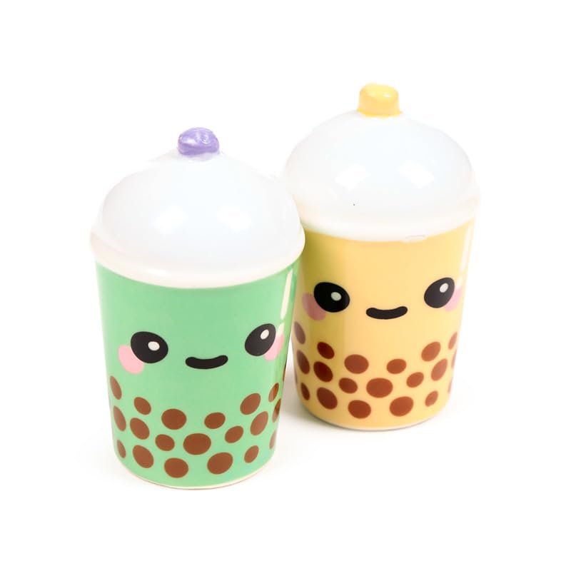 Puckator Boba & Matcha Bubble Tea Foodiemals Ceramic Salt & Pepper Set