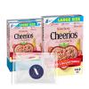 Cheerios Flavored 4-Pack of Strawberry Banana Cereal, Gluten Free Heart Healthy with Whole Grain Oats Large Size 14 oz Box + 1 Utility Freebie by Lavinia view 1