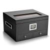 Cigar Humidor with Digital Hygrometer & Humidifier, Spanish Cedar Wood Cigar Storage Box Transparent Top Display Case (Holds Up to 25-50 Cigars) view 3