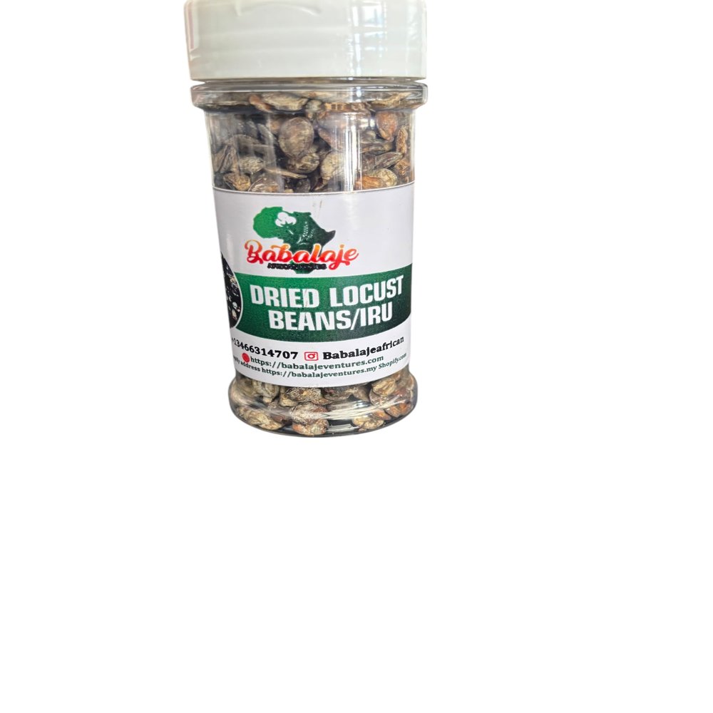 Babalaje Dried Locust Beans (Iru) African Natural DawaDawa Seasoning 3.8 oz | Authentic Fermented Locust Beans for Traditional Nigerian & West African Cuisine