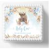 NineLife Basics Highland Cow Theme Edible Image Holy Cow We're Having A Baby Cake Topper - Blue, 1 Count, 1 Piece view 1