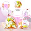 Cherodada 4x6, 5x7, 3x12 Inch Iridescent Cellophane Bags, with Twist Ties, Treat Bags for Candy Cookie Goodie Chocolates, And Popcorn view 4