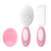 Baby Grooming SetBaby Health Care Set Baby Brush Soft Bristles 3 Piece Baby Care Set Baby Hair Brush and Comb Set Baby Hair Brush Baby Comb Silicone Baby Cradle Cap Brush Set view 1