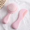 Baby Hair Comb Set Soft Baby Hair Brush Baby Comb Hair Comb Set Newborn Baby Hair Brush and Comb Set Baby Care Hair Brush for Girls and Boys,Ideal Present for Baby Pink view 2