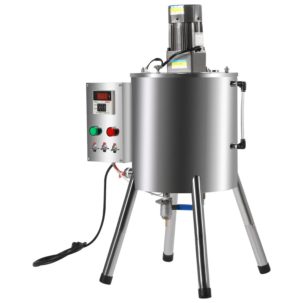15L Stainless Steel Stirring Tank Cream Liquid Filler Machine, Heated Mixing and Filling Machine Liquid Filler Machine Lipstick Candle Heat Filler for Dissolving and Filling Creams and Liquids