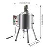 15L Stainless Steel Stirring Tank Cream Liquid Filler Machine, Heated Mixing and Filling Machine Liquid Filler Machine Lipstick Candle Heat Filler for Dissolving and Filling Creams and Liquids view 3