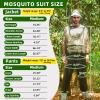 gumkeg Mosquito Suit, Bug Net Pants & Jacket with Hood, Full Body Bug Suit for Gardening & Outdoor Protection from Bugs, Flies, Gnats, No-See-Ums & Midges, Mosquito Clothing for Women & Men, M Size view 2