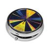 Futurist Painting Weekly Pill Organizer - Square Travel Pill Box with Multiple Compartments, Ideal for Vitamins, Supplements, and Cod Liver Oil Storage. view 2