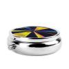 Futurist Painting Weekly Pill Organizer - Square Travel Pill Box with Multiple Compartments, Ideal for Vitamins, Supplements, and Cod Liver Oil Storage. view 3