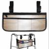 Beige White Ombre Wheelchair Bag with Cup Holder Walker Bag with Reflective Stripes for Seniors Electric Wheel Chair Accessories for Adults Beige Gradient Modern Wheelchair Side Bag for Rollator view 1