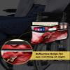 Ombre Red Wheelchair Bag with Cup Holder Walker Bag Reflective Stripes for Seniors Wheel Chair Accessories for Adults Abstract Gradient Geometric Marble Textured Wheelchair Side Bag for Rollator view 4