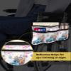 Easter Eggs Wheelchair Bag with Cup Holder Walker Bag with Reflective Stripes for Seniors Electric Wheel Chair Accessories for Adults Flowers Trucks Butterfly White Wheelchair Side Bag for Rollator view 4