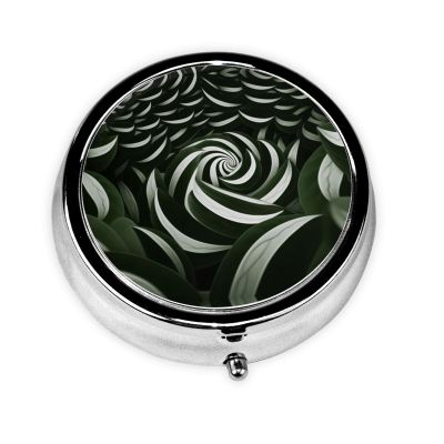 HCVXBSA Spiral shaped shrubs Weekly Pill Organizer - Square Travel Pill Box with Multiple Compartments, Ideal for Vitamins, Supplements, and Cod Liver Oil Storage.