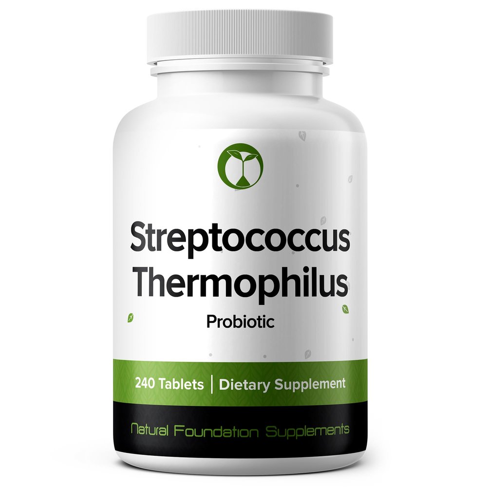 Streptococcus Thermophilus Probiotic 240 Tablets (4 Month Supply) Researched Strain ST81 3 Billion CFU Digestive Health & Lactose Support GMP Certified (240, Streptococcus Thermophilus)