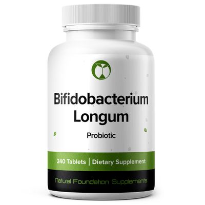 Bifidobacterium Longum Probiotic 240 Tablets (4 Month Supply) Researched Strain BL21 3 Billion CFU Digestive Health & Microbiome Support GMP Certified (240, Bifidobacterium Longum)