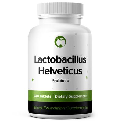 Lactobacillus Helveticus Probiotic 240 Tablets (4 Month Supply) Researched Strain LH76 3 Billion CFU Digestive Health & Mood Support GMP Certified (240, Lactobacillus Helveticus)