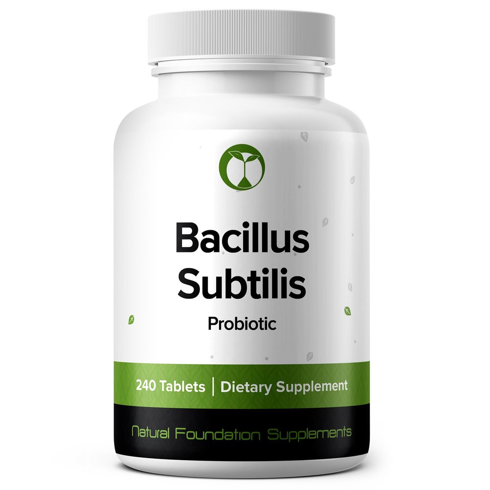 Bacillus Subtilis Probiotic 240 Tablets (4 Month Supply) Researched Strain BS31 3 Billion CFU Digestive Health & Immune Support GMP Certified (240, Bacillus Subtilis)