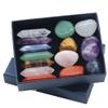 shenruifa 14 Pcs Crystals Kit 7 Chakra Set Hexagonal Column Irregular Yoga Stone Spiritual Massage Healing Stone Labradorite view 1