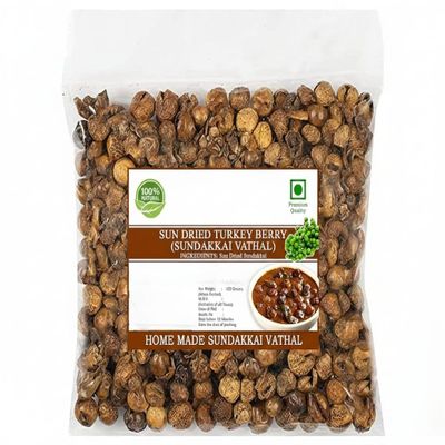 Sun Dried Turkey Berry I Sundakka Vathal I Without Salt Mixing 100 Grams