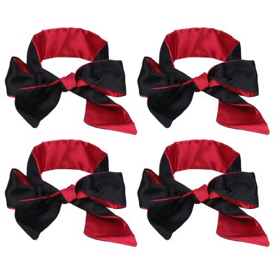 4Pcs Silk Cloth Eye Cover Slee Eyeshade Blindfold Tie for Valentine's 150cm, Multifunctional Accessory for Home Use