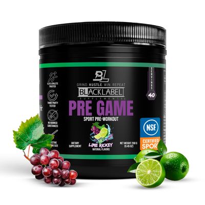 Blacklabel PRE-Game NSF Certified for Sport Pre-Workout (Lime Rickey)