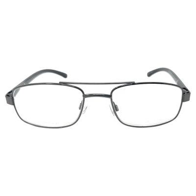 Incredible Bargains The Lincoln Rectangular Reading Glasses, Rectangle Metal Frame Readers for Men + 1.75 Black