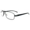 Incredible Bargains The Lincoln Rectangular Reading Glasses, Rectangle Metal Frame Readers for Men + 1.75 Black view 2